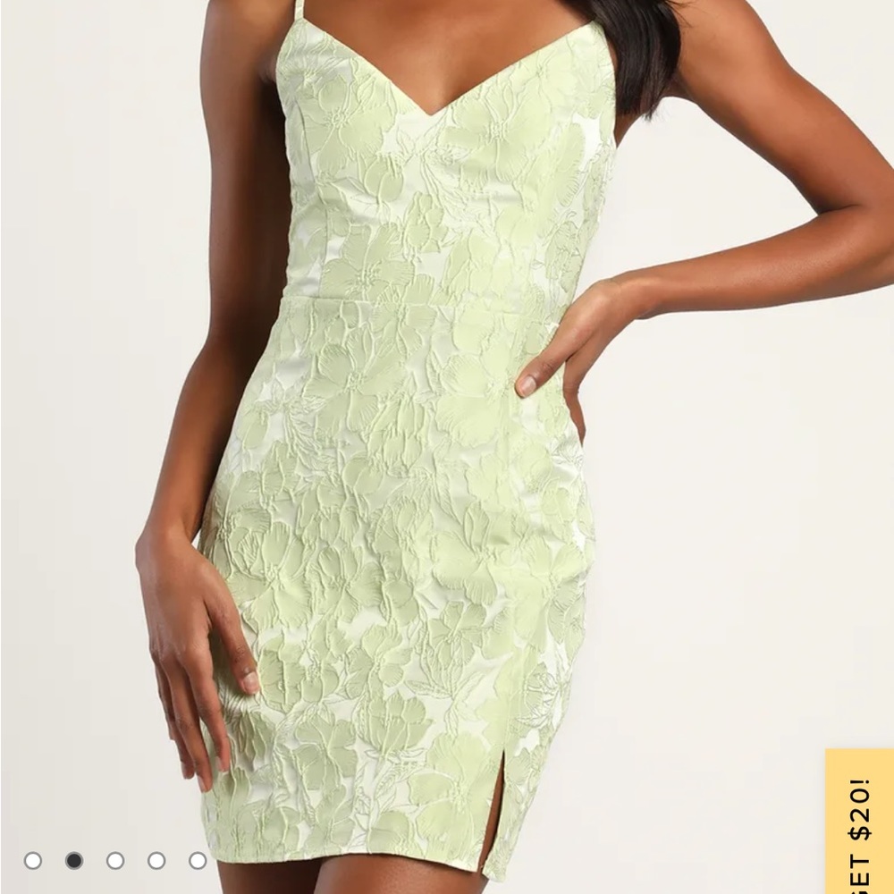 Lulus Floral Jacquard Sleeveless Mini Dress_NWT - Picture 3 of 9